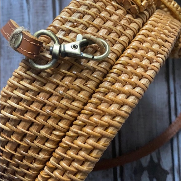 Vietnam Bags Handcrafted In Vietnam Rattan Circle Bag Poshmark